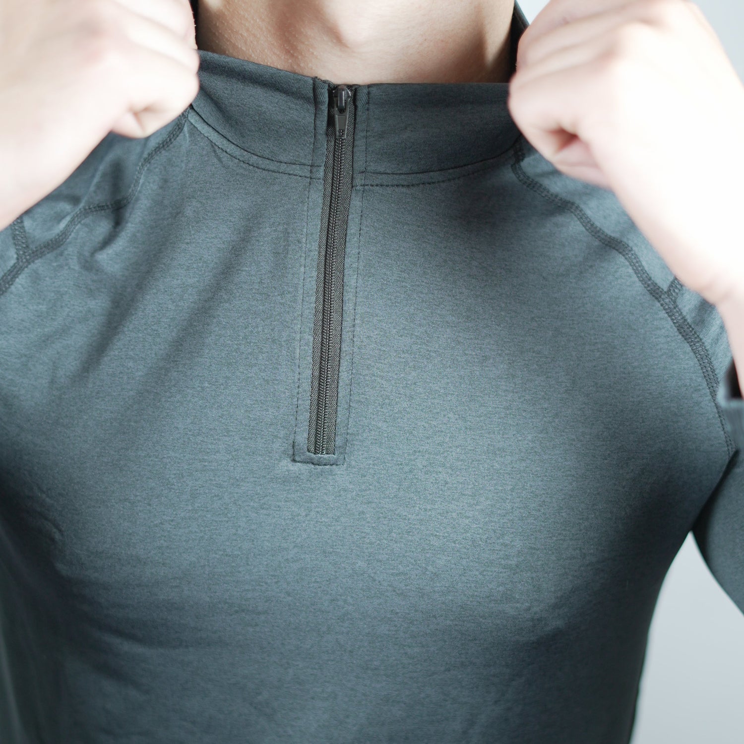 Half-Zipper Slim-Fit Sweatshirt